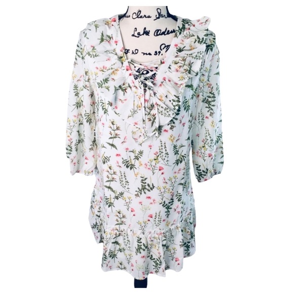 Nordstrom/After Market| Boho Floral Print Babydoll Dress | S NEW - Picture 9 of 10